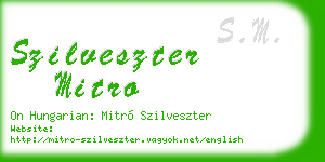 szilveszter mitro business card
